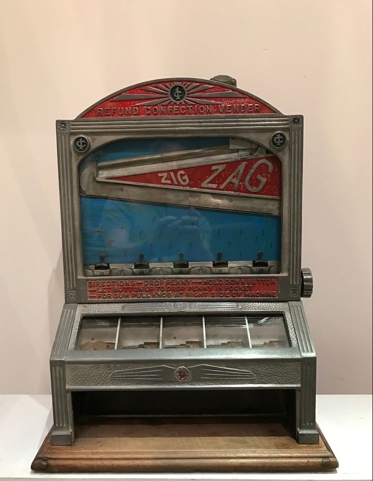 Antique Coin-Operated Machines - Rare Zig Zag Jacks Machine